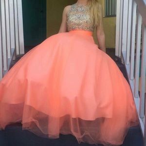 Coral/Peach Prom or Pageant Dress